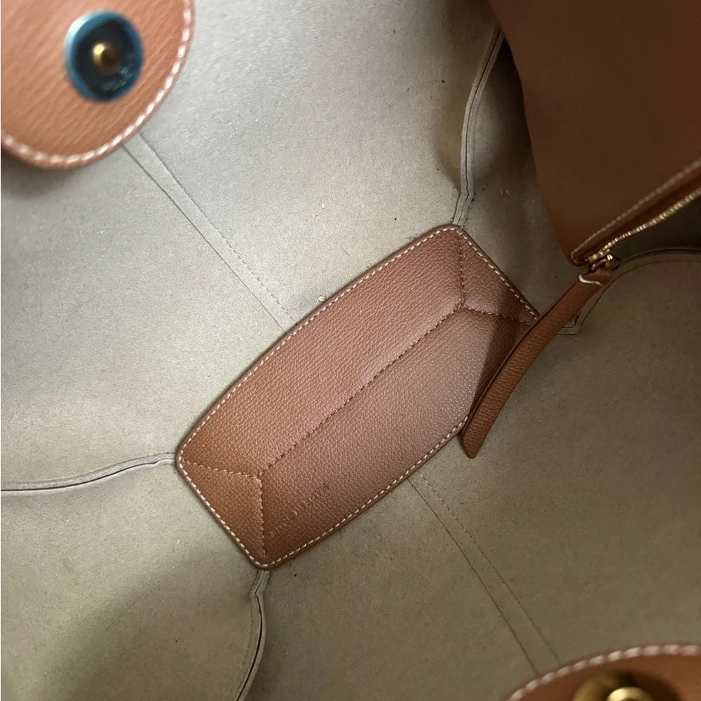 Polene Tan Leather Shoulder Bag - Picture 7 of 9